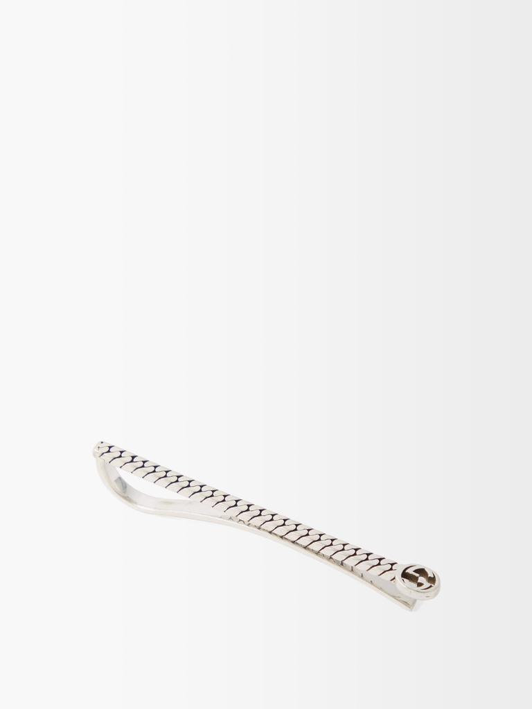 商品Gucci|GG sterling-silver tie bar,价格¥1880,第1张图片