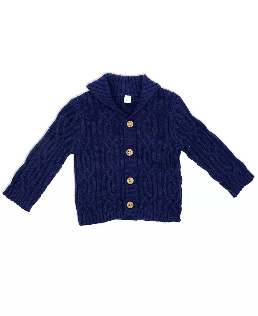 商品Little Gent|Baby Boys Shawl Collar Knit Cardigan and Pants, 2 Piece Set,价格¥299,第2张图片详细描述