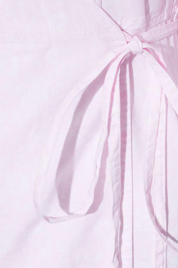Layered floral-print cotton-poplin midi wrap dress商品第2张图片规格展示