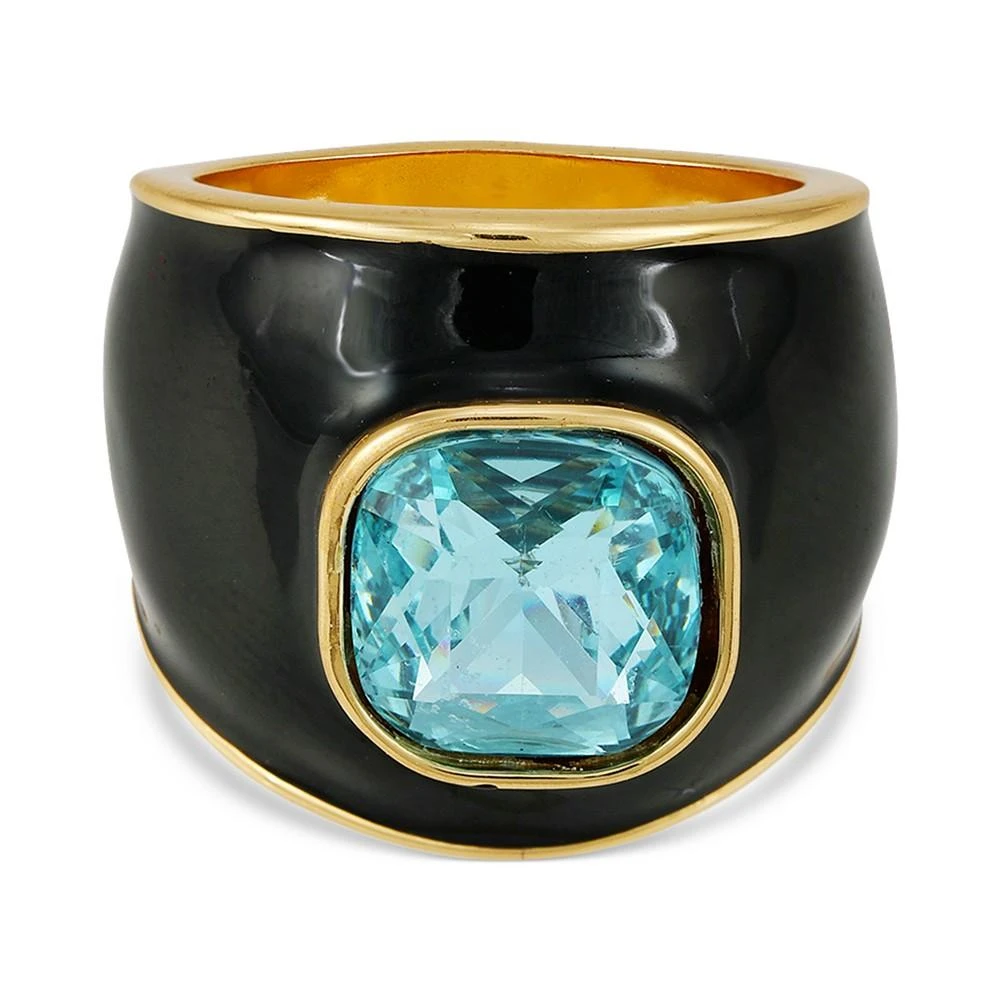 商品GUESS|Gold-Tone Color Crystal Black Statement Ring,价格¥83,第1张图片