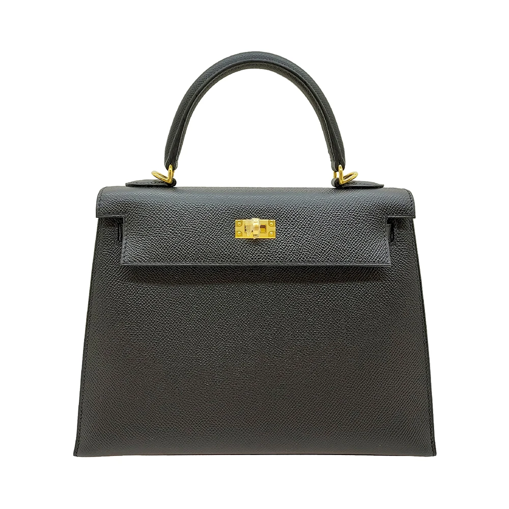 商品[国内直发] Hermes|HERMES 女士黑色手提包 KELLY25E-BLACK-GO,价格¥264677,第1张图片