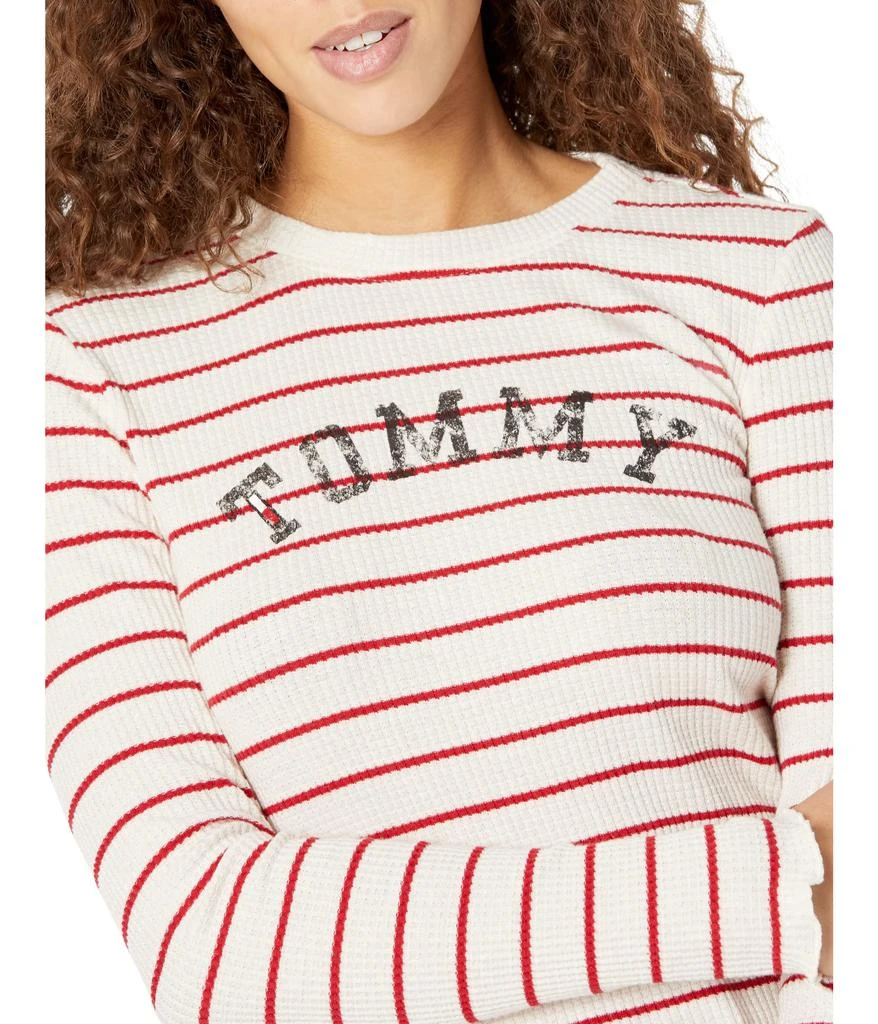 商品Tommy Jeans|Waffle Stripe Long Sleeve Tee,价格¥287,第3张图片详细描述