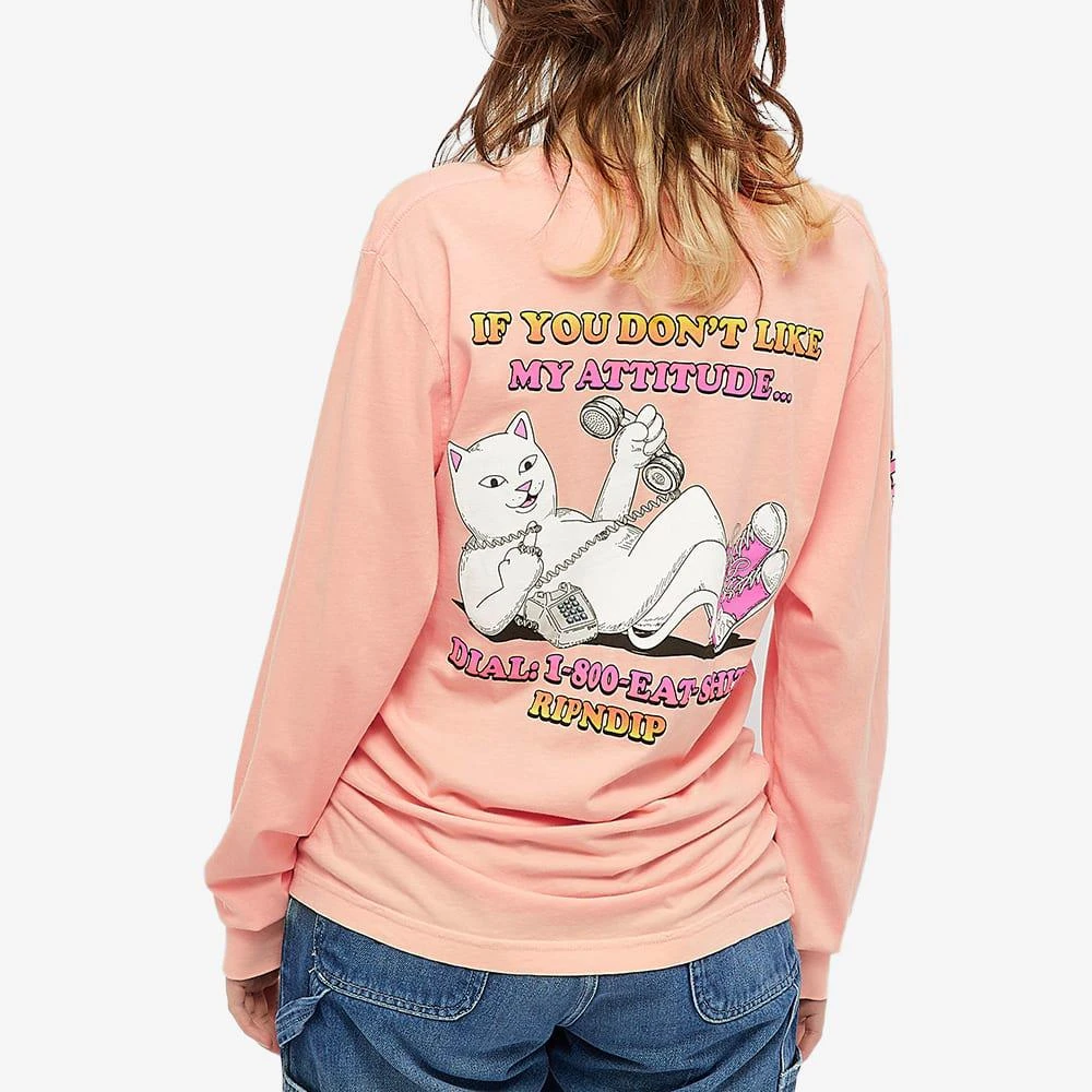 商品RIPNDIP|RIPNDIP Long Sleeve Attitude Print Top,价格¥200,第4张图片详细描述