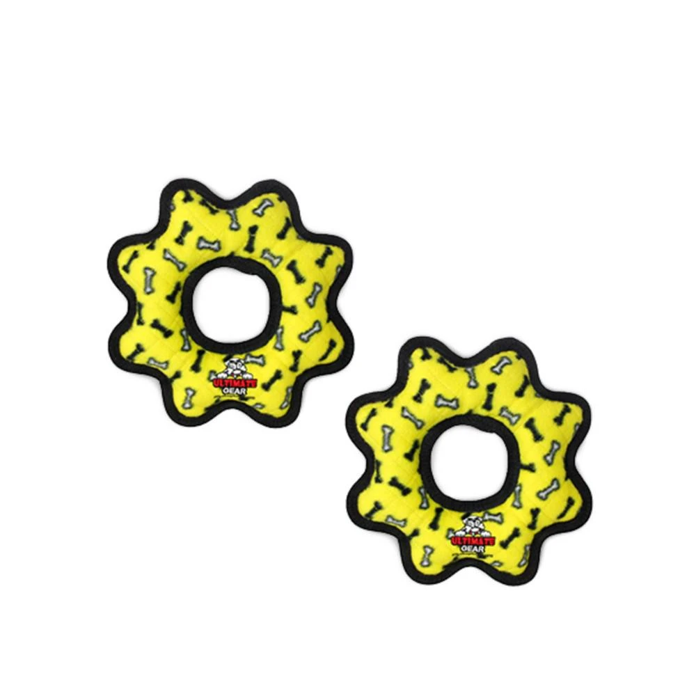 商品Tuffy|Ultimate Gear Ring Yellow Bone, 2-Pack Dog Toys,价格¥184,第1张图片