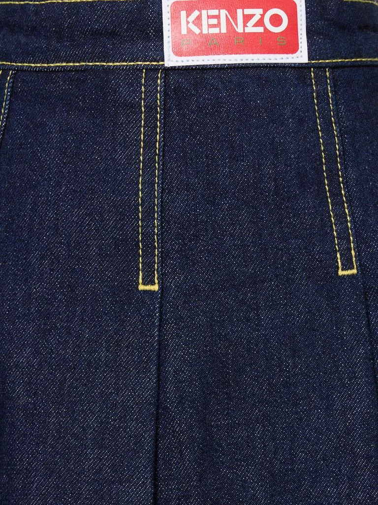 商品Kenzo|Pleated Cotton Denim Mini Skirt,价格¥3517,第1张图片