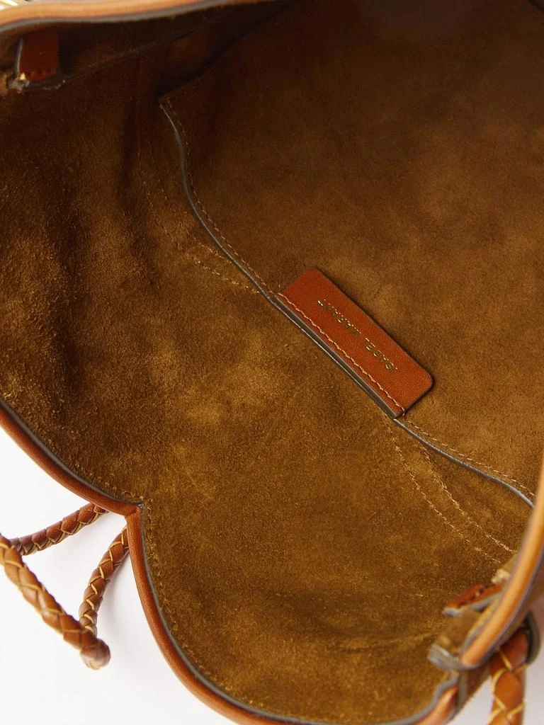 Tyag medium leather-trim suede shoulder bag 商品