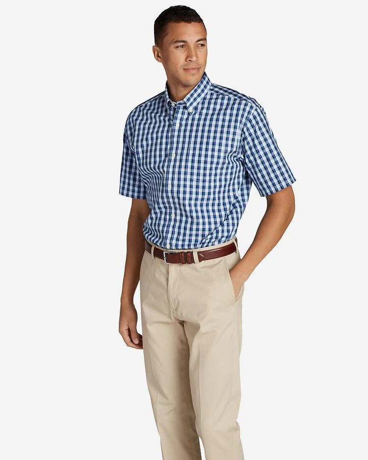 商品Eddie Bauer|Men's Wrinkle-Free Classic Pinpoint Oxford 短袖衬衫,价格¥224-¥484,第3张图片详细描述