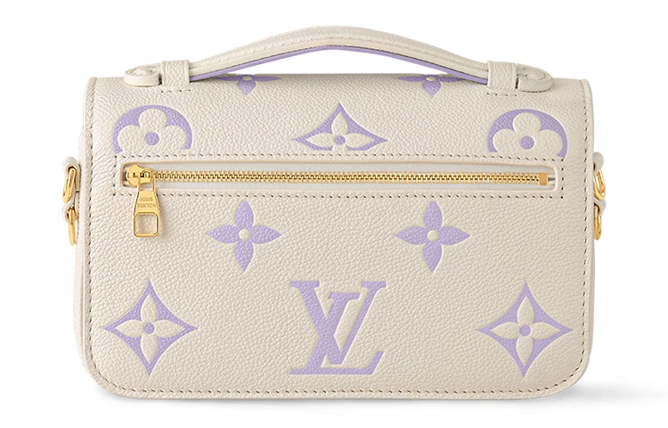 商品[国内直发] Louis Vuitton|Pochette Metis EW 可拆卸可调节肩带S锁式闭合 牛皮 小邮差包手提单肩斜挎包 女款 拿铁白拼淡紫色,价格¥32057,第4张图片详细描述