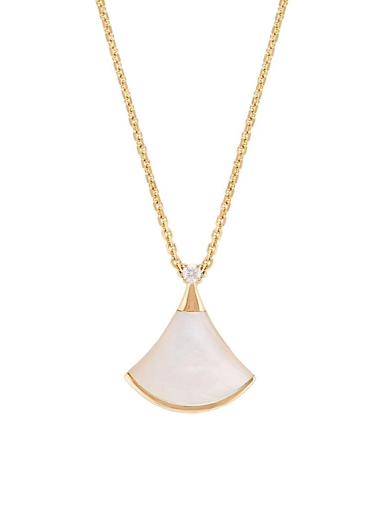 商品BVLGARI|Divas' Dream 18K Rose Gold, Mother-Of-Pearl & Diamond Pendant Necklace,价格¥20630,第1张图片