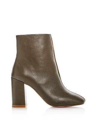 商品JAGGAR|Women's Velvet & Leather Block Heel Booties,价格¥995,第3张图片详细描述