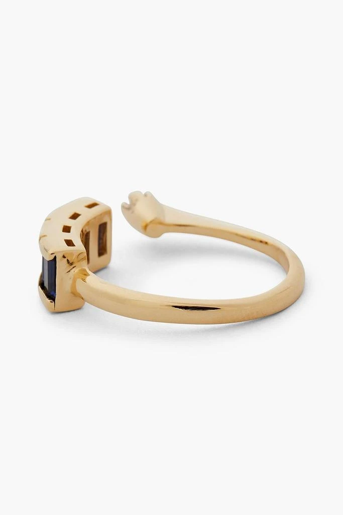 商品Cornelia Webb|24-karat gold-plated, crystal and stone ring,价格¥597,第2张图片详细描述