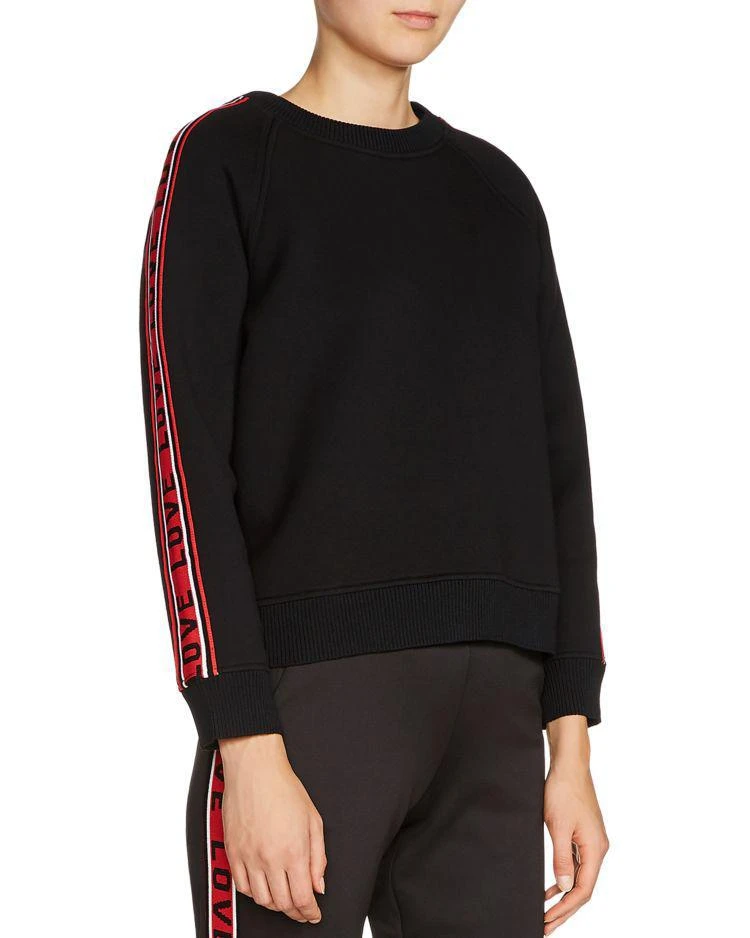 商品Maje|Toska "Love" Striped-Sleeve Sweatshirt,价格¥1333,第1张图片