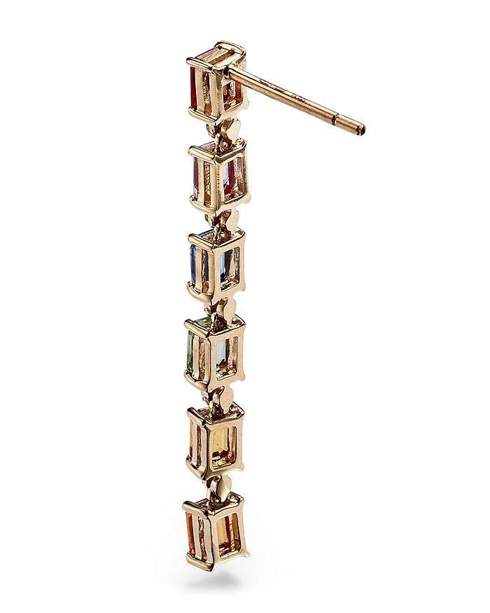 商品Bloomingdale's|Rainbow Sapphire & Diamond Drop Earrings in 14K Yellow Gold - 100% Exclusive,价格¥10226,第4张图片详细描述