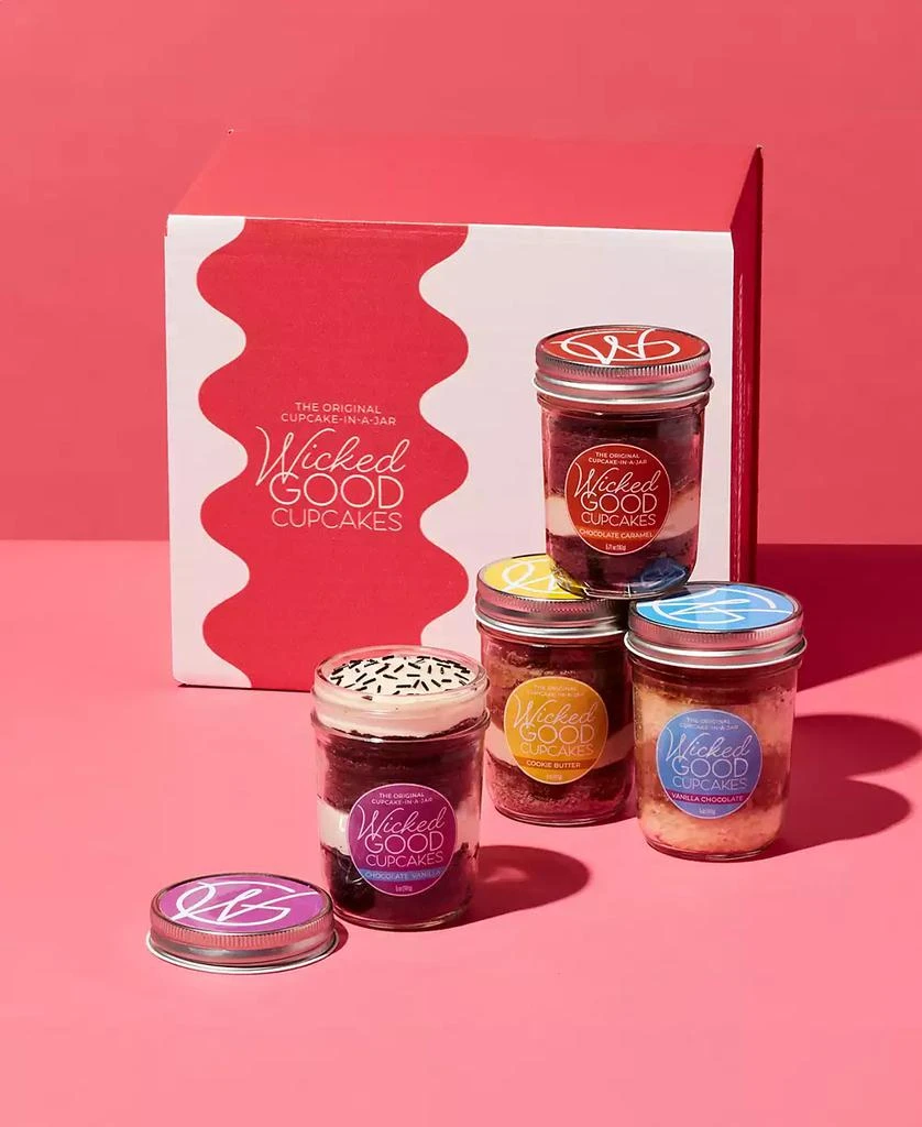 商品Wicked Good Cupcakes|Indulgent Cupcake Jars, 4-Pack,价格¥374,第2张图片详细描述