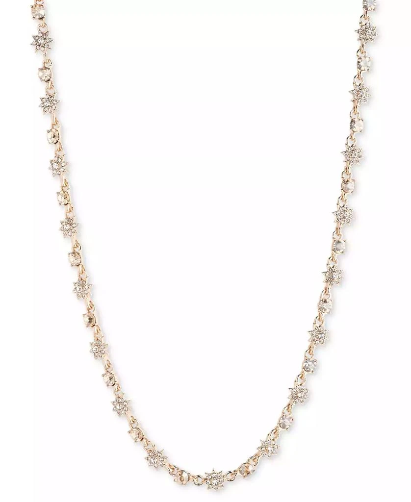 商品MARCHESA|Gold-Tone Crystal Starburst Cluster Collar Necklace, 16" + 3" extender,价格¥679,第1张图片