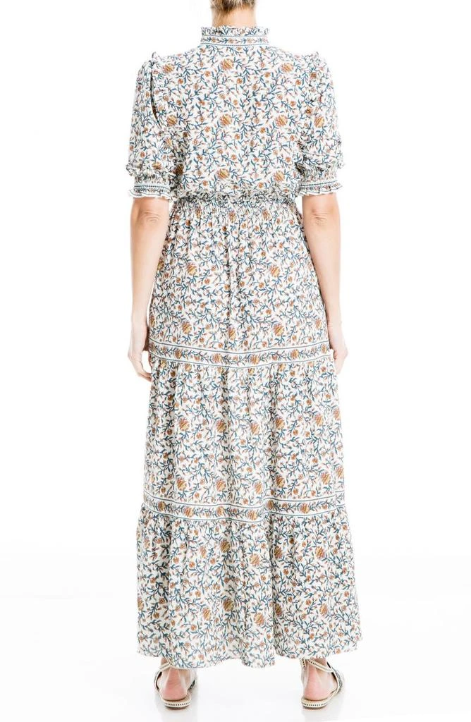 商品Max Studio|Ruffle Collar Print Tiered Maxi Dress,价格¥300,第2张图片详细描述