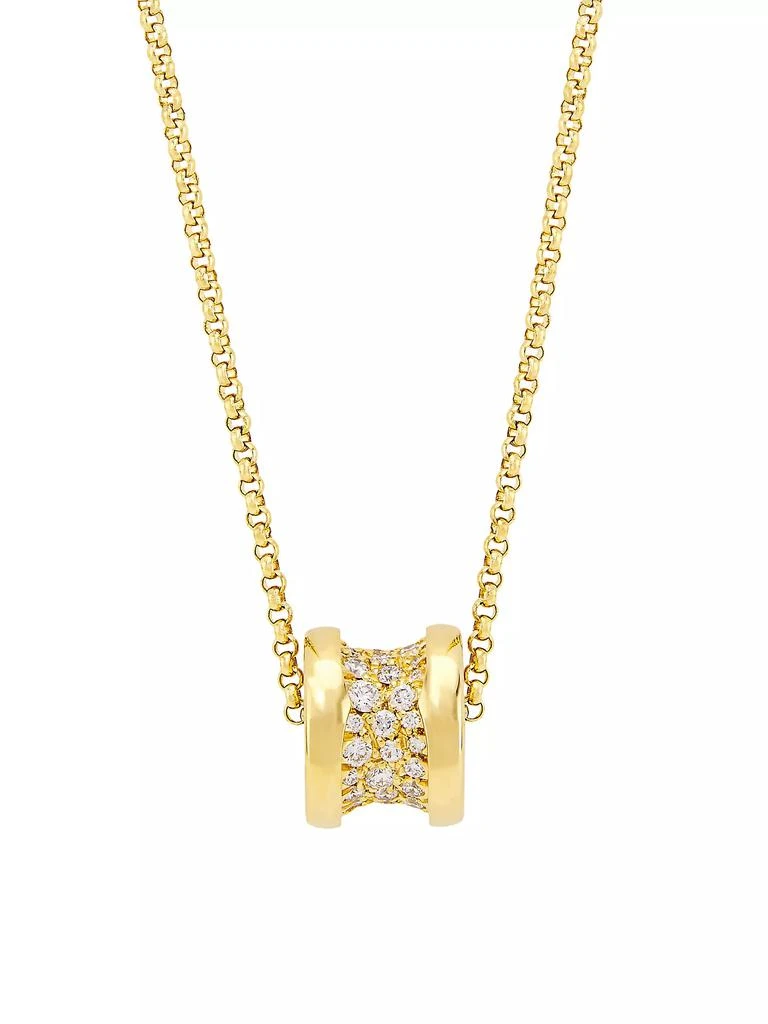 商品BVLGARI|B.zero1 18K Yellow Gold &amp; Diamond Pendant Necklace,价格¥39395,第1张图片