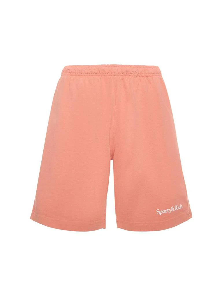 商品Sporty & Rich|Serif Logo Gym Shorts,价格¥307,第1张图片