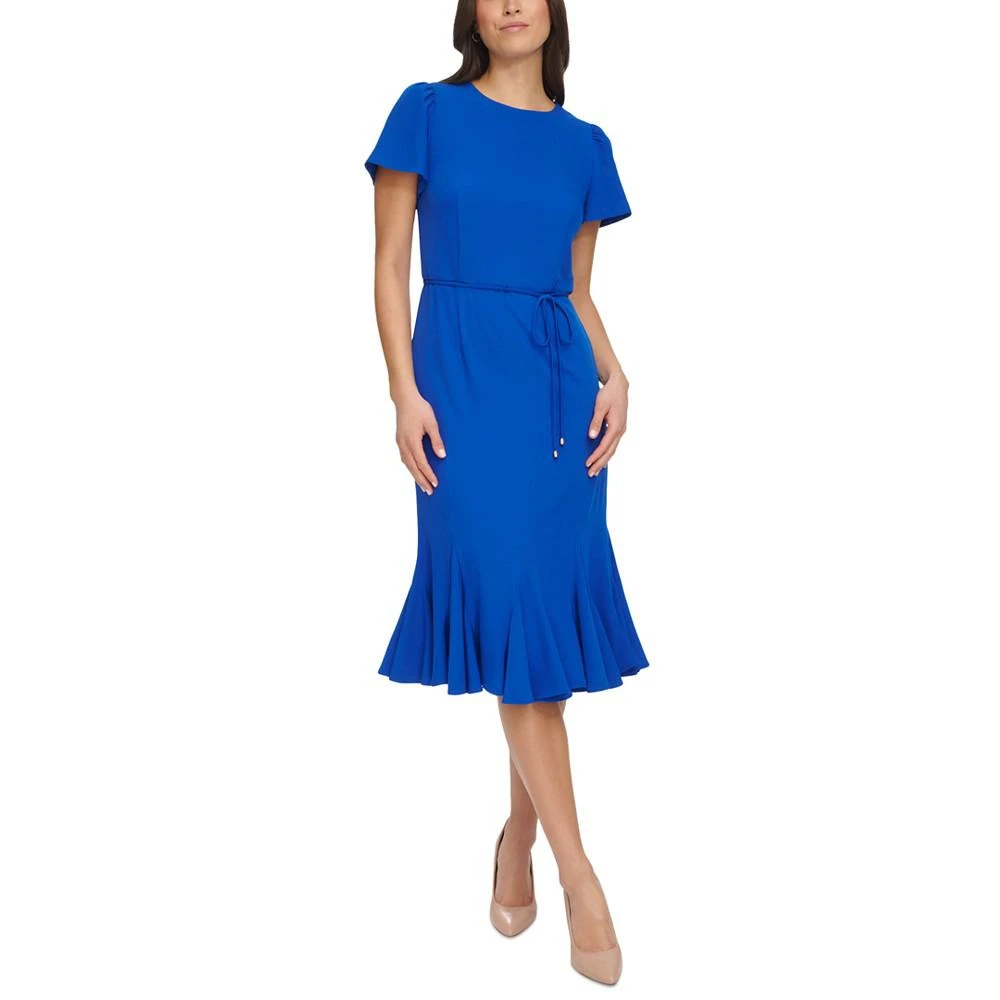 商品Tommy Hilfiger|Women's Crepe Trumpet-Skirt Midi Dress,价格¥599,第4张图片详细描述