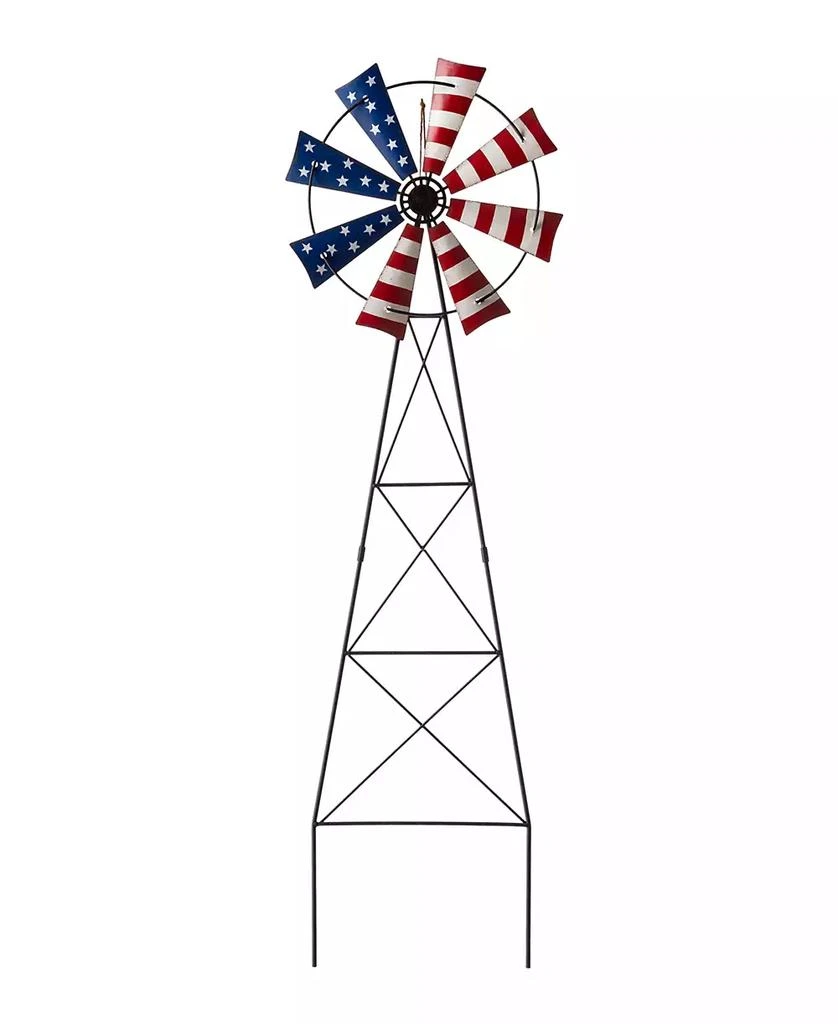 商品Glitzhome|Stars and Stripes Wind Spinner Yard Stake,价格¥298,第1张图片