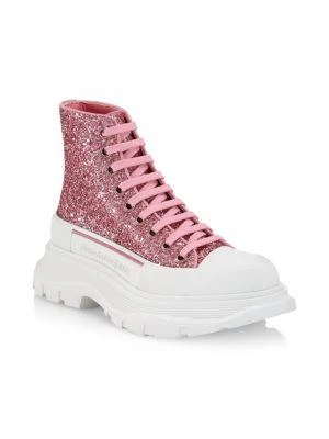商品Alexander McQueen|​Glitter Treadslick High-Top Sneakers,价格¥2103,第2张图片详细描述