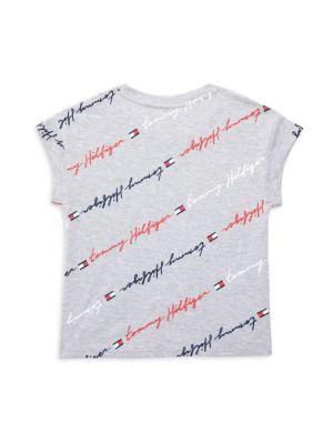 商品Tommy Hilfiger|​Girl’s Stripe Logo Tee,价格¥75,第2张图片详细描述