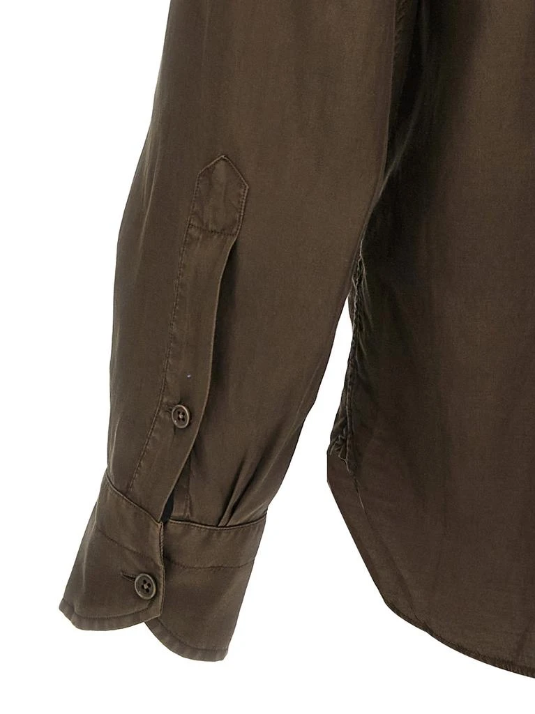 商品Tom Ford|Twill Shirt Shirt And Blouse Brown,价格¥3537,第4张图片详细描述