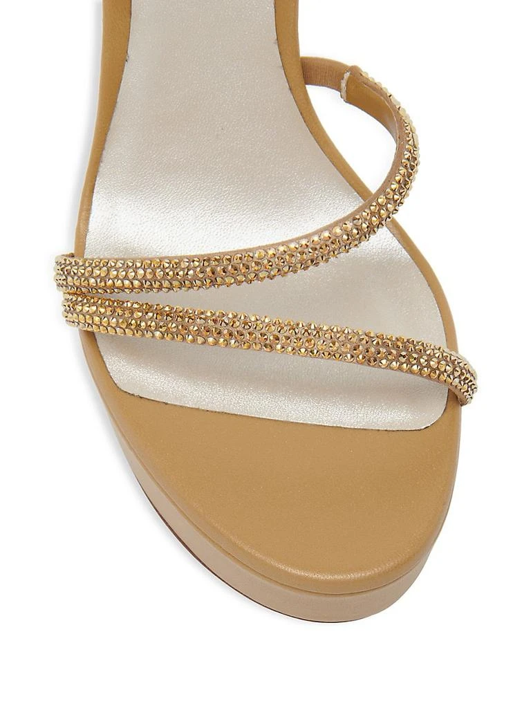 商品Rene Caovilla|Crystal-Embellished Leather Wrap Platform Sandals,价格¥8130,第4张图片详细描述