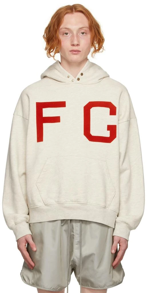 商品Fear of god|男款 logo 印花套头驼色 Monarch 连帽衫,价格¥2870,第1张图片