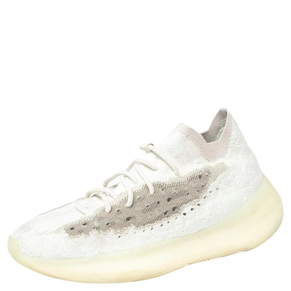 商品[二手商品] YEEZY|Yeezy x adidas Mint Green/Grey Knit Fabric Boost 380 Calcite Glow Sneakers Size 44 2/3,价格¥967,第1张图片