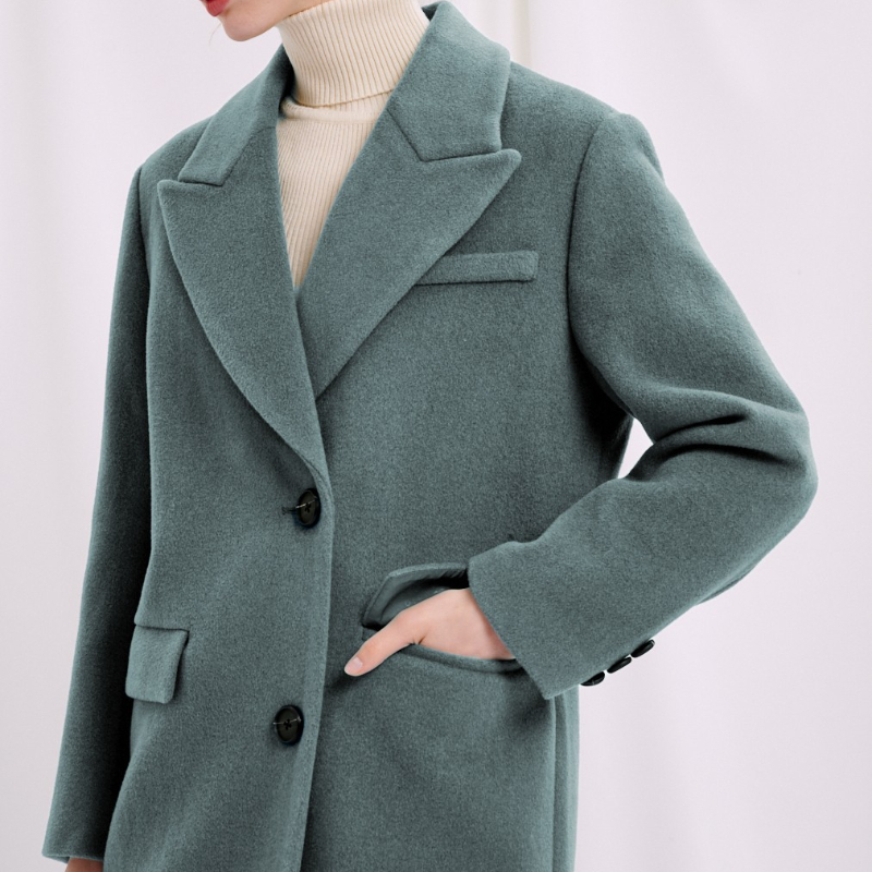 Freya Wool Coat - Dusk | Freya羊毛大衣 - 深绿色商品第4张图片规格展示