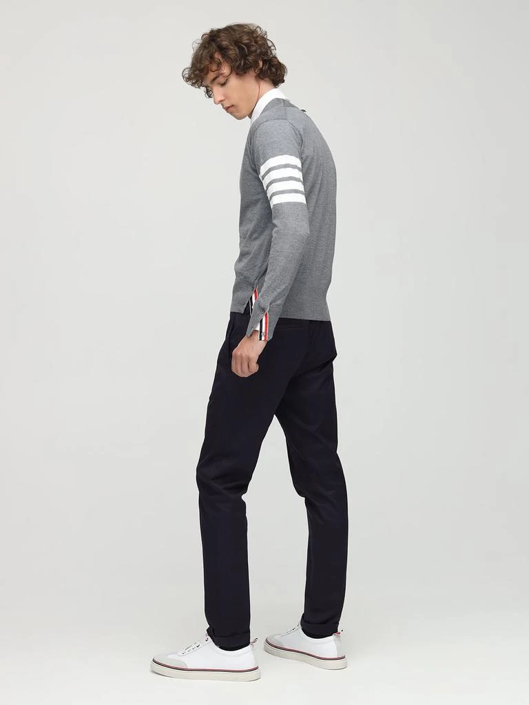 商品Thom Browne|Intarsia Stripes Wool Cardigan,价格¥8377,第2张图片详细描述