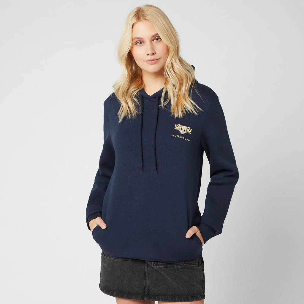 商品Harry Potter|Harry Potter Hufflepuff Unisex Embroidered Hoodie - Navy,价格¥342,第2张图片详细描述