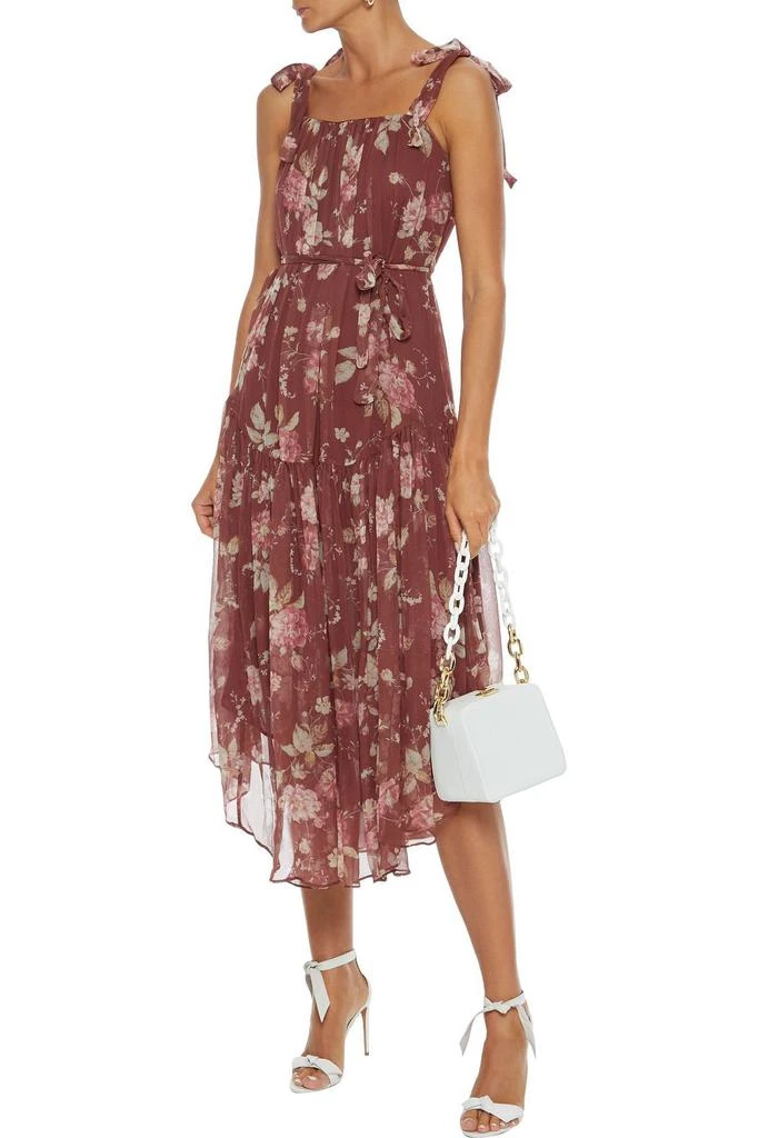 商品Zimmermann|Unbridled bow-detailed floral-print silk-georgette midi dress,价格¥3915,第2张图片详细描述