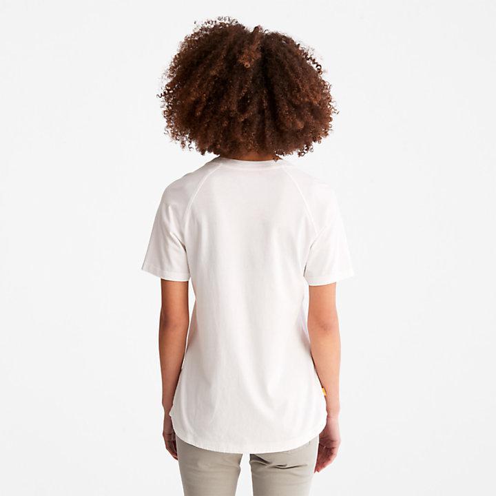 商品Timberland|Raglan-sleeve Logo T-Shirt for Women in White,价格¥116,第4张图片详细描述