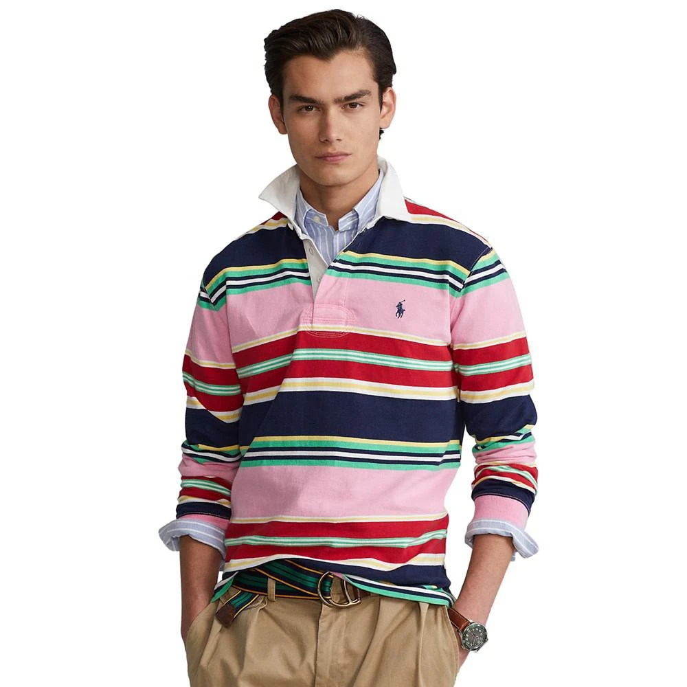 商品Ralph Lauren|Men's Classic-Fit Striped Jersey Rugby Shirt,价格¥664,第1张图片