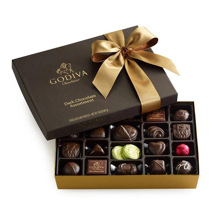 商品Godiva|27 Piece Dark Chocolate Gift Box 27块黑巧克力礼盒装,价格¥298,第1张图片