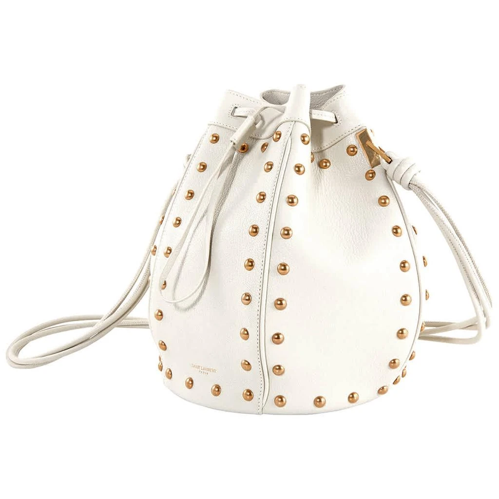 商品Yves Saint Laurent|Saint Laurent White Medium Talitha Bucket Bag,价格¥9311,第1张图片