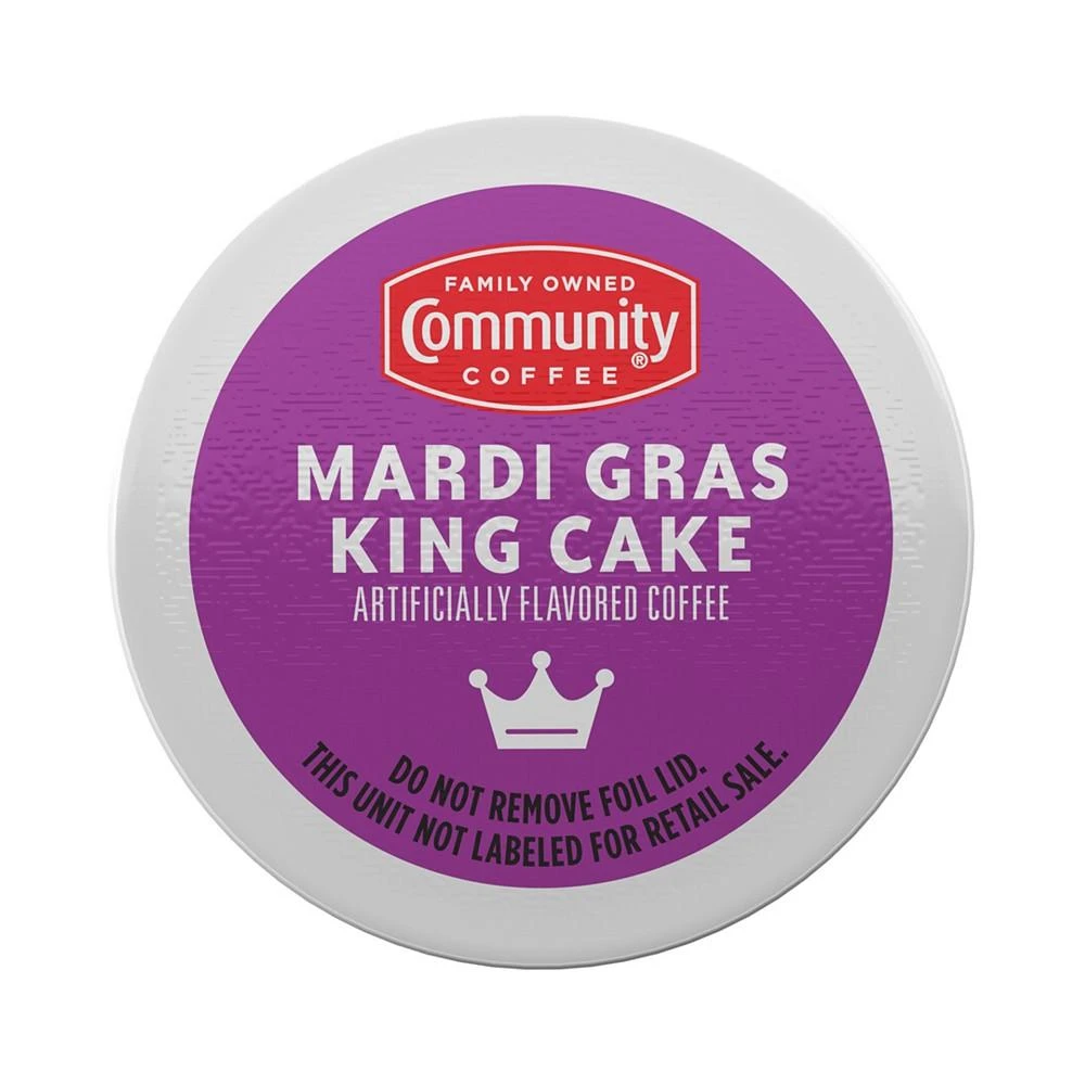 商品Community Coffee|Mardi Gras King Cake Medium Roast Single Serve Pods, Keurig K-Cup Brewers, 72 Ct,价格¥560,第2张图片详细描述