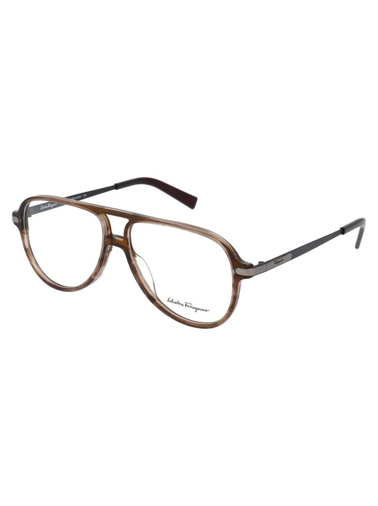 商品Salvatore Ferragamo|Salvatore Ferragamo Eyewear Aviator Frame Glasses,价格¥1753,第2张图片详细描述