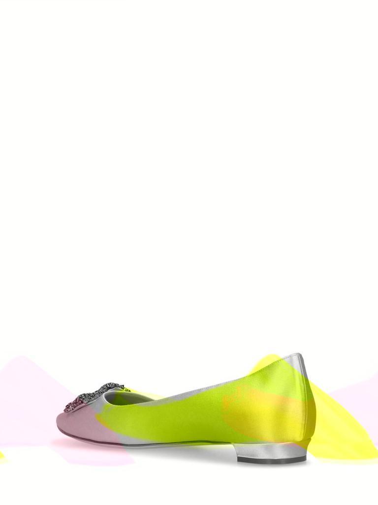 商品Manolo Blahnik|10mm Hangisi Satin Flats,价格¥8807,第3张图片详细描述