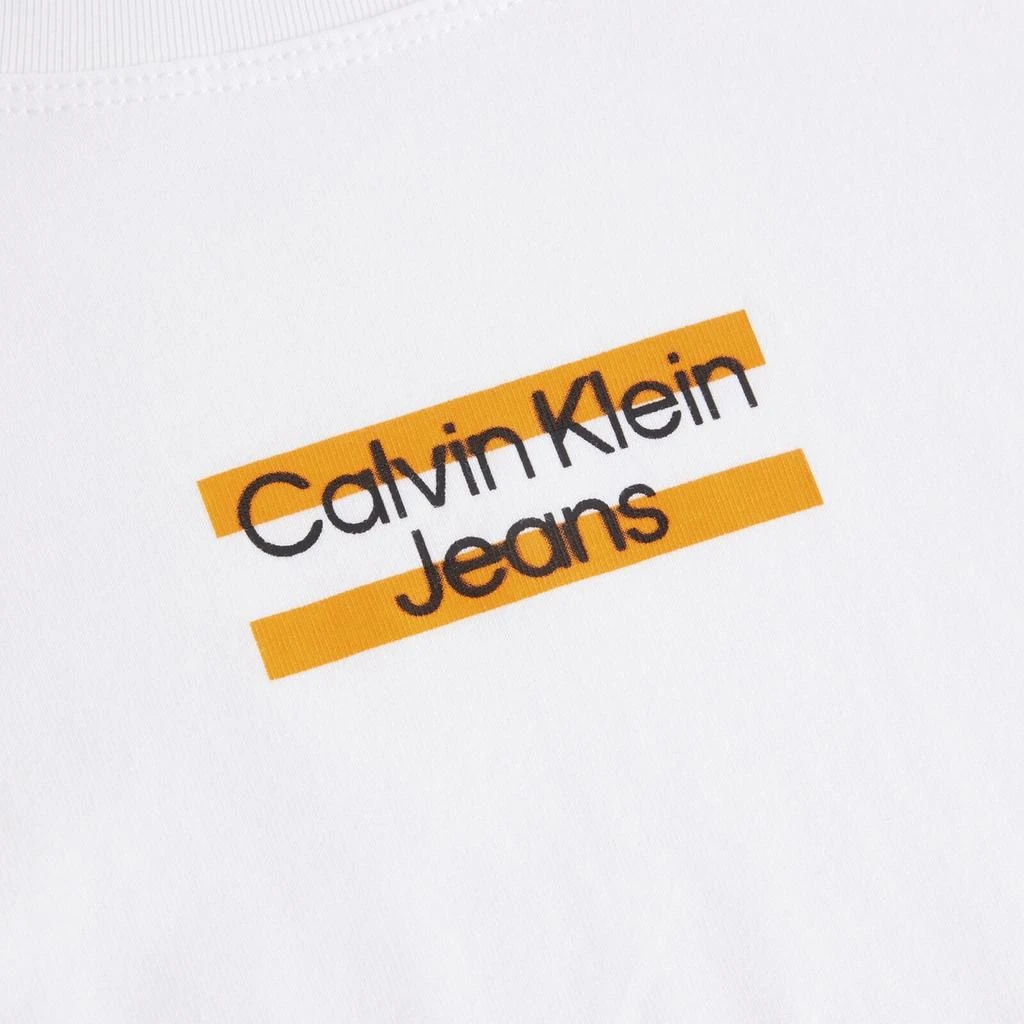 商品Calvin Klein|Calvin Klein Jeans Striped Logo Cotton T-Shirt,价格¥178,第3张图片详细描述