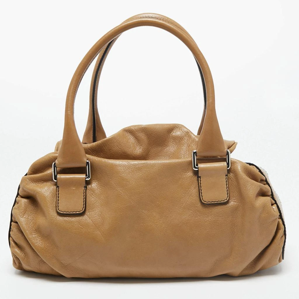 商品[二手商品] Valentino|Valentino Brown Leather Studded V Ring Shoulder Bag,价格¥2591,第4张图片详细描述