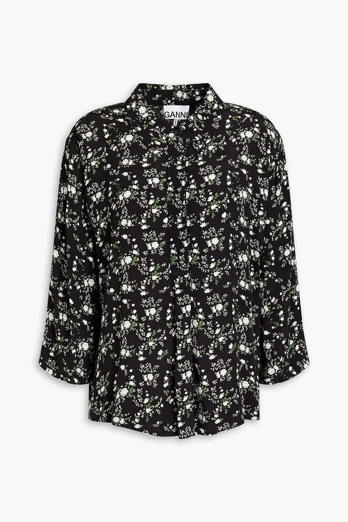 商品Ganni|Floral-print crepe blouse,价格¥601,第1张图片