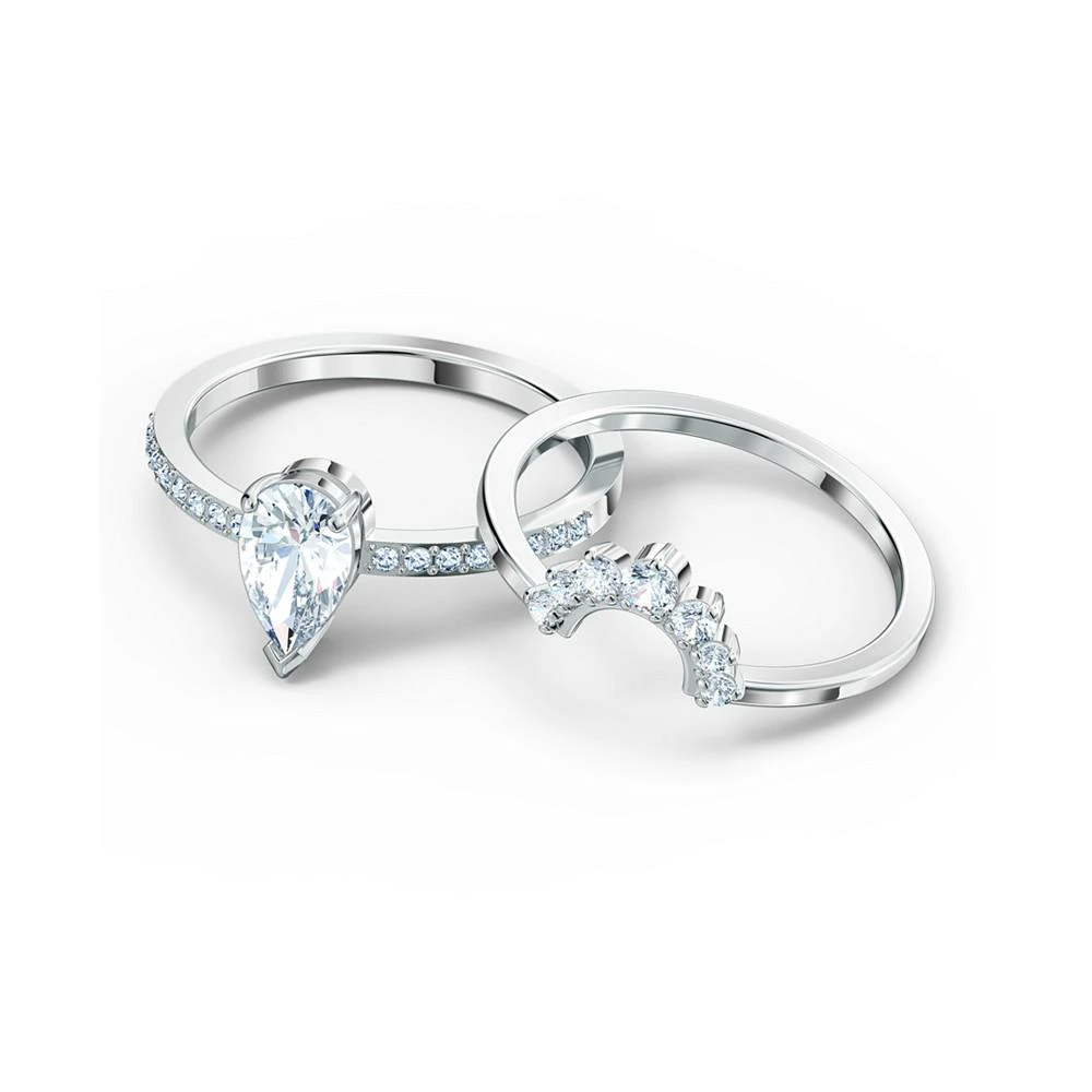 商品Swarovski|Silver-Tone 2-Pc. Set Crystal Rings,价格¥894,第4张图片详细描述