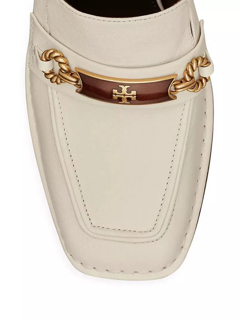 商品Tory Burch|Perrine Leather Logo Heeled Loafers,价格¥1488,第3张图片详细描述