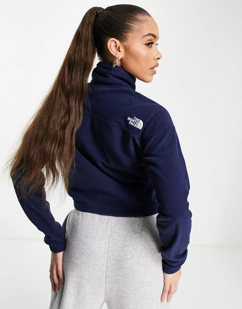 商品The North Face|The North Face 100 Glacier 1/4 zip cropped fleece in navy Exclusive at ASOS,价格¥251,第3张图片详细描述