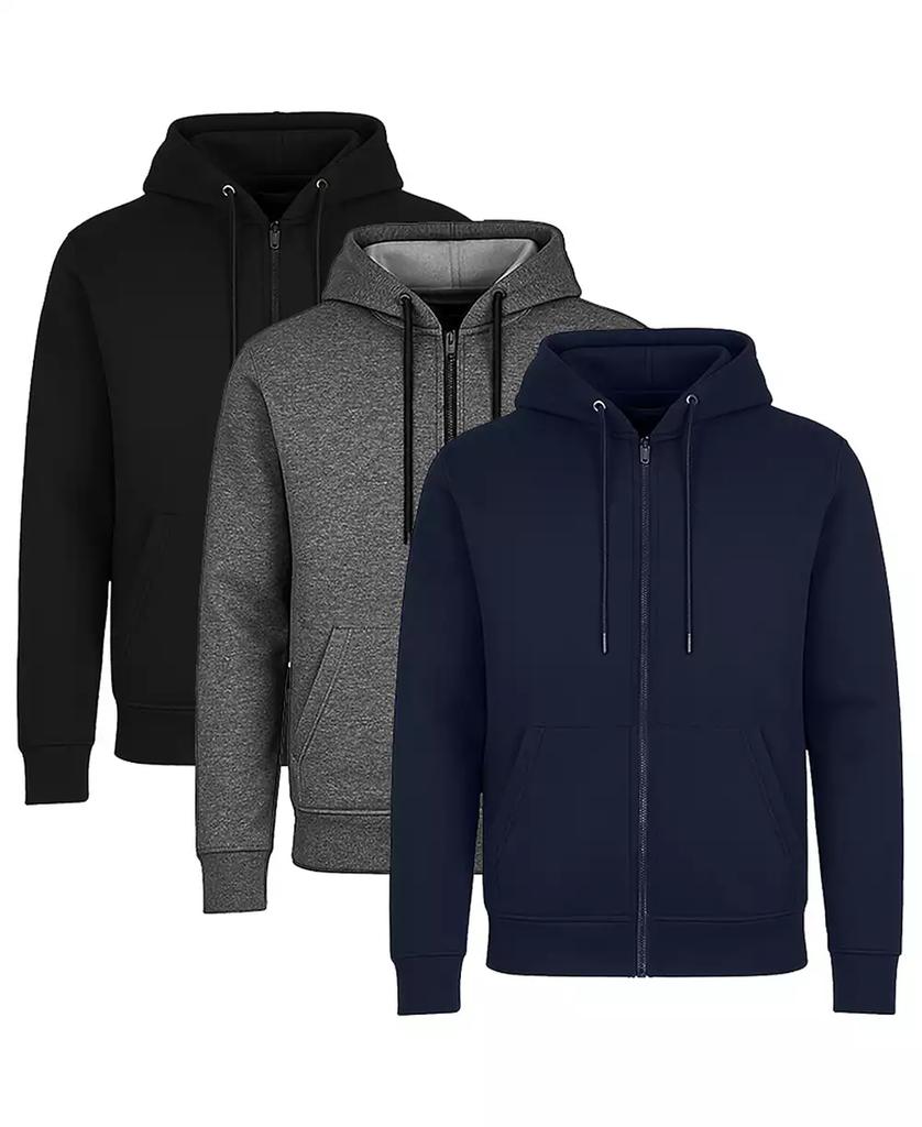 Men's Lined Full-Zip Hoodie, 3-Pack image 2