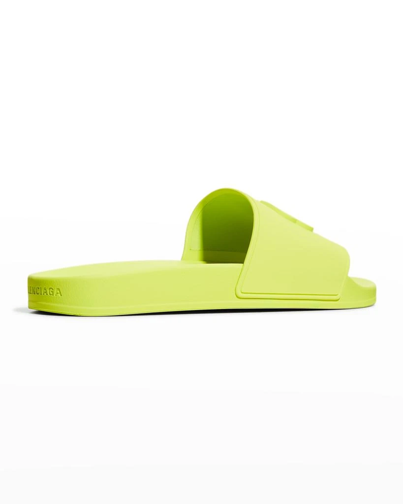 商品Balenciaga|Men's BB-Logo Tonal Pool Slides,价格¥1905,第3张图片详细描述