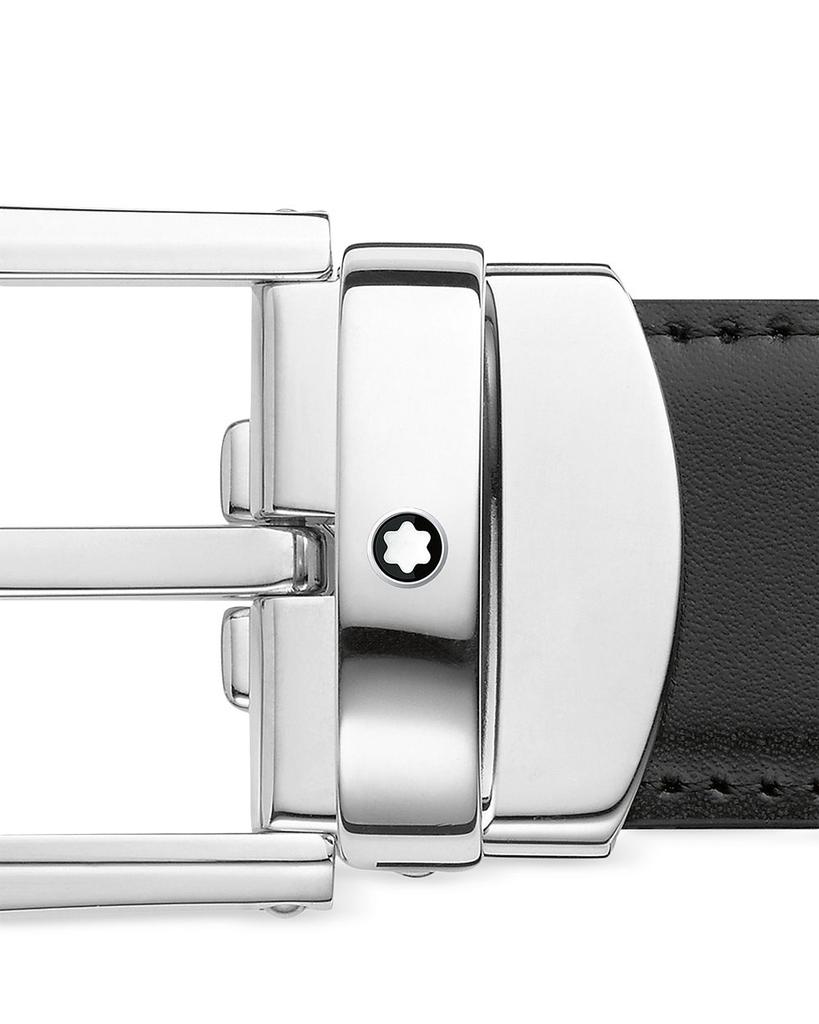 Men's Horseshoe Stainless Steel Reversible Leather Belt商品第5张图片规格展示